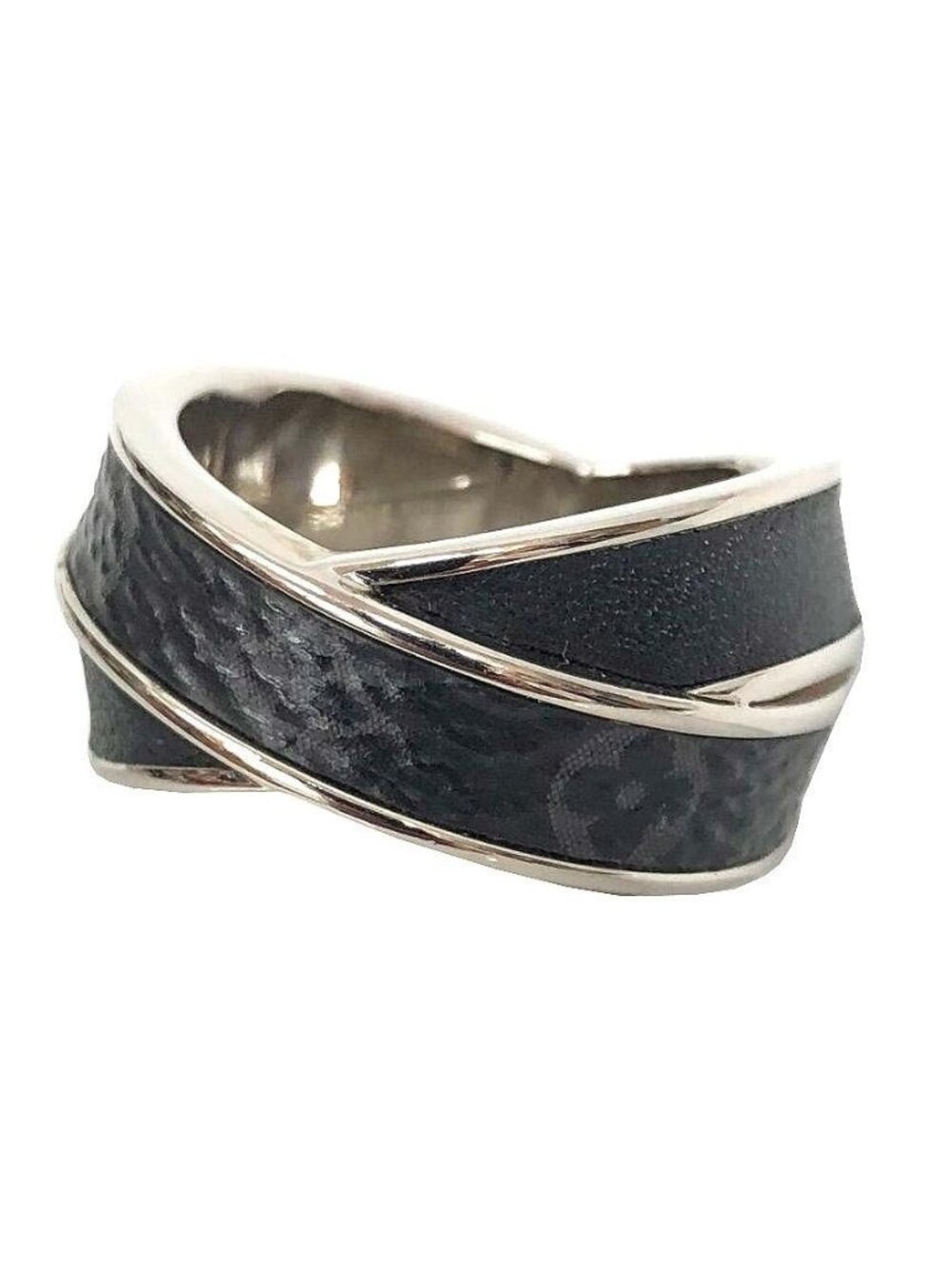 Louis Vuitton Monogram Eclipse Bague Entrelac Ring